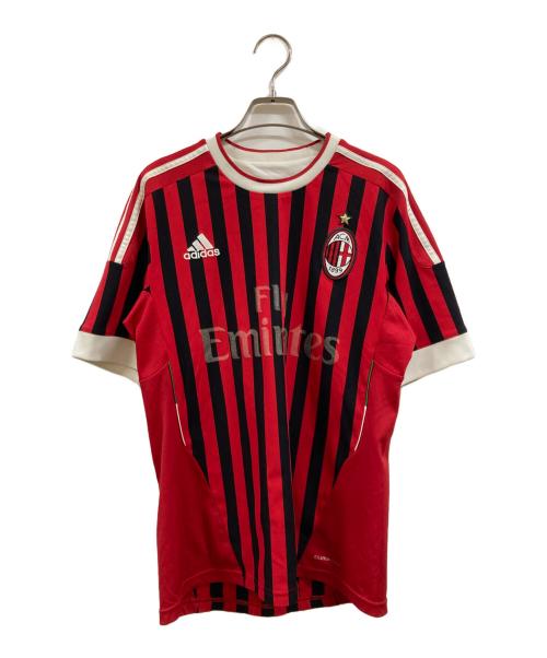adidas（アディダス）adidas (アディダス) ユニフォームシャツ ブラック×レッド サイズ:Ｍの古着・服飾アイテム