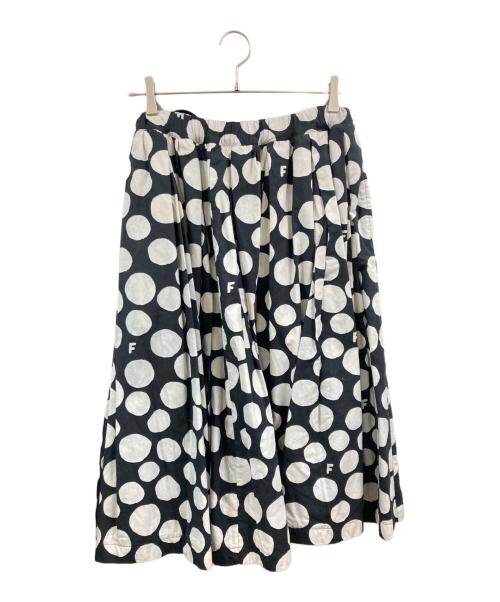 BLACK COMME des GARCONS（ブラックコムデギャルソン）BLACK COMME des GARCONS (ブラックコムデギャルソン) ドットスカート ホワイト×ブラック サイズ:XSの古着・服飾アイテム