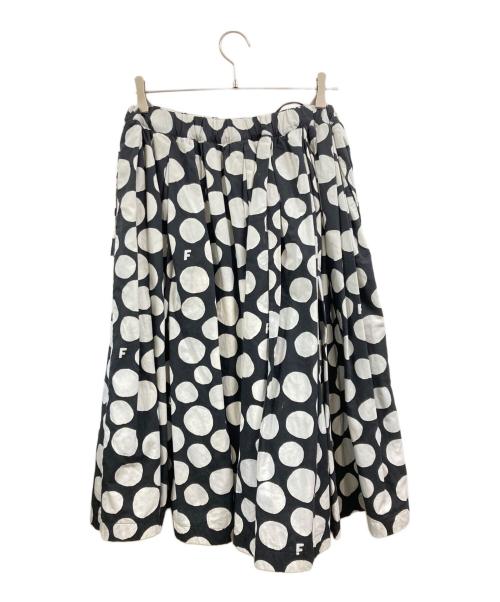 BLACK COMME des GARCONS（ブラックコムデギャルソン）BLACK COMME des GARCONS (ブラックコムデギャルソン) ドットスカート ホワイト×ブラック サイズ:XSの古着・服飾アイテム