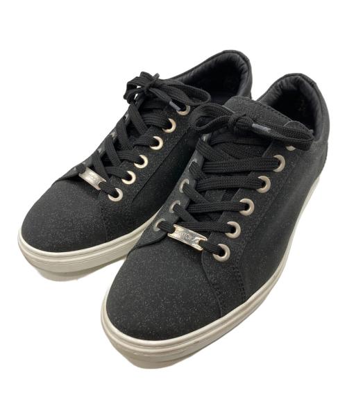 JIMMY CHOO（ジミーチュウ）JIMMY CHOO (ジミーチュウ) ラメローカットスニーカー ブラック サイズ:41の古着・服飾アイテム