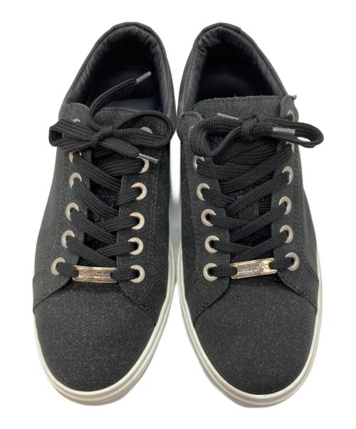 JIMMY CHOO（ジミーチュウ）JIMMY CHOO (ジミーチュウ) ラメローカットスニーカー ブラック サイズ:41の古着・服飾アイテム