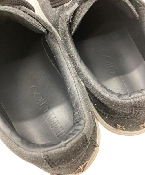 JIMMY CHOO（ジミーチュウ）JIMMY CHOO (ジミーチュウ) ラメローカットスニーカー ブラック サイズ:41の古着・服飾アイテム