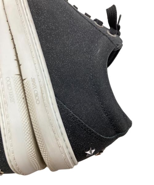 JIMMY CHOO（ジミーチュウ）JIMMY CHOO (ジミーチュウ) ラメローカットスニーカー ブラック サイズ:41の古着・服飾アイテム
