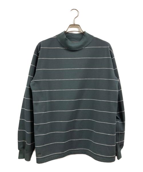 THE NORTHFACE PURPLELABEL（ザ・ノースフェイス パープルレーベル）THE NORTHFACE PURPLELABEL (ザ・ノースフェイス パープルレーベル) Field Striped Mockneck グリーン サイズ:Ｍの古着・服飾アイテム