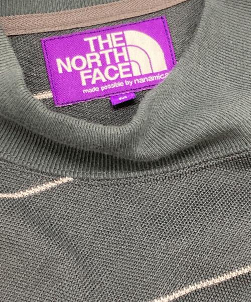 THE NORTHFACE PURPLELABEL（ザ・ノースフェイス パープルレーベル）THE NORTHFACE PURPLELABEL (ザ・ノースフェイス パープルレーベル) Field Striped Mockneck グリーン サイズ:Ｍの古着・服飾アイテム