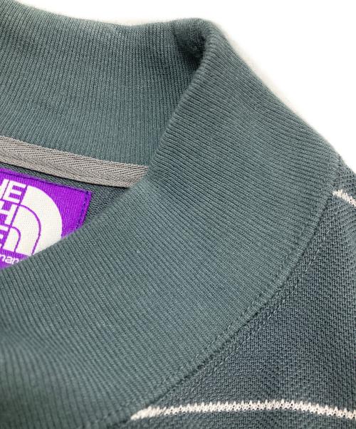 THE NORTHFACE PURPLELABEL（ザ・ノースフェイス パープルレーベル）THE NORTHFACE PURPLELABEL (ザ・ノースフェイス パープルレーベル) Field Striped Mockneck グリーン サイズ:Ｍの古着・服飾アイテム
