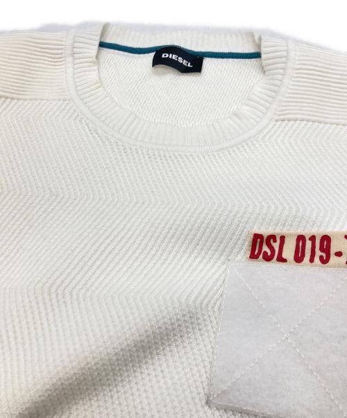 DIESEL（ディーゼル）DIESEL (ディーゼル) K-STLE PULLOVER ホワイト サイズ:Sの古着・服飾アイテム