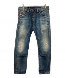 DIESEL（ディーゼル）の古着「BELTHERダメージ加工デニムパンツ」｜インディゴ