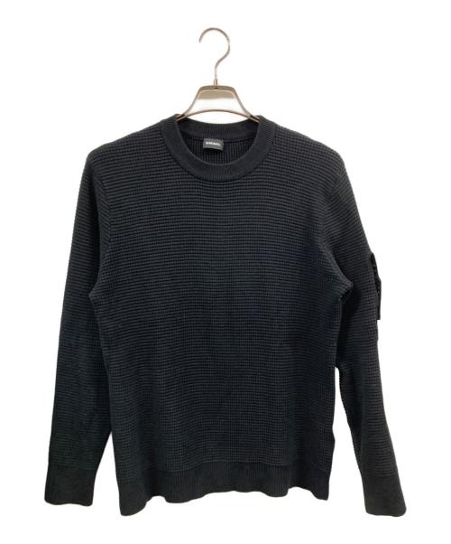 DIESEL（ディーゼル）DIESEL (ディーゼル) サーマルニット ブラック サイズ:Sの古着・服飾アイテム