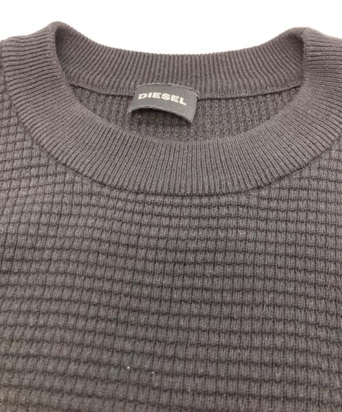 DIESEL（ディーゼル）DIESEL (ディーゼル) サーマルニット ブラック サイズ:Sの古着・服飾アイテム