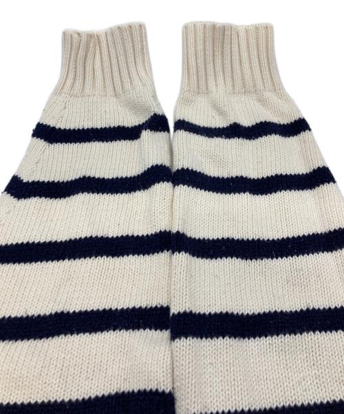 POLO RALPH LAUREN（ポロ・ラルフローレン）POLO RALPH LAUREN (ポロ・ラルフローレン) ボーダーニット ホワイト×ネイビー サイズ:Lの古着・服飾アイテム
