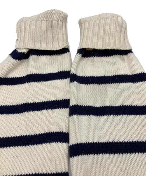 POLO RALPH LAUREN（ポロ・ラルフローレン）POLO RALPH LAUREN (ポロ・ラルフローレン) ボーダーニット ホワイト×ネイビー サイズ:Lの古着・服飾アイテム