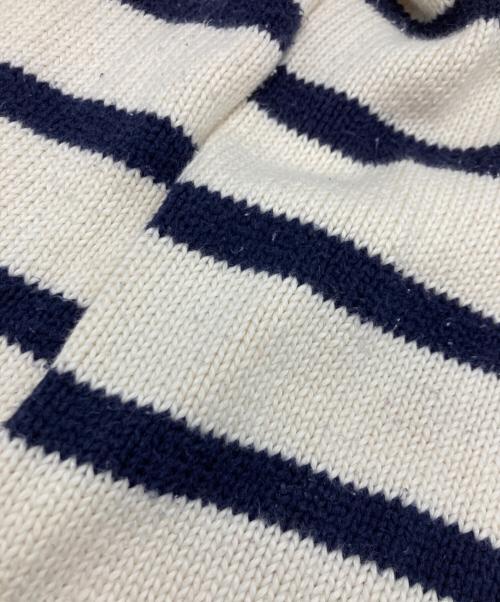 POLO RALPH LAUREN（ポロ・ラルフローレン）POLO RALPH LAUREN (ポロ・ラルフローレン) ボーダーニット ホワイト×ネイビー サイズ:Lの古着・服飾アイテム