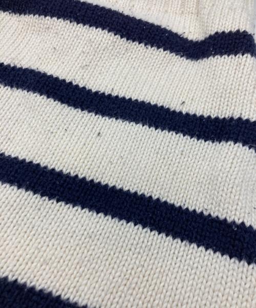 POLO RALPH LAUREN（ポロ・ラルフローレン）POLO RALPH LAUREN (ポロ・ラルフローレン) ボーダーニット ホワイト×ネイビー サイズ:Lの古着・服飾アイテム