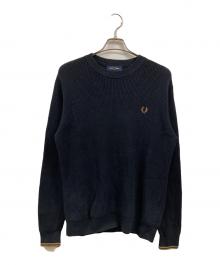 FRED PERRY（フレッドペリー）の古着「Waffle Stitch Jumper」｜ブラック