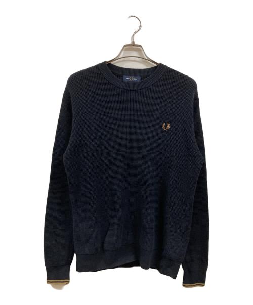 FRED PERRY（フレッドペリー）FRED PERRY (フレッドペリー) Waffle Stitch Jumper ブラック サイズ:Ｍの古着・服飾アイテム