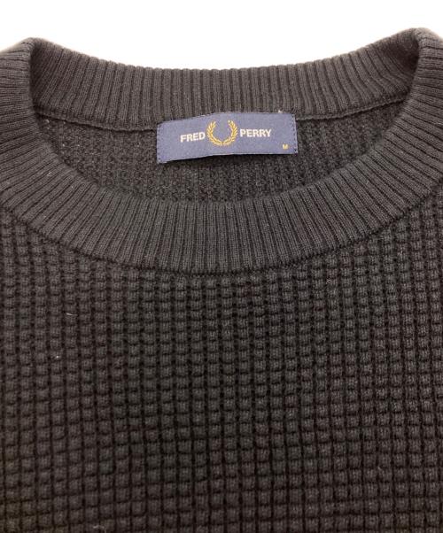 FRED PERRY（フレッドペリー）FRED PERRY (フレッドペリー) Waffle Stitch Jumper ブラック サイズ:Ｍの古着・服飾アイテム