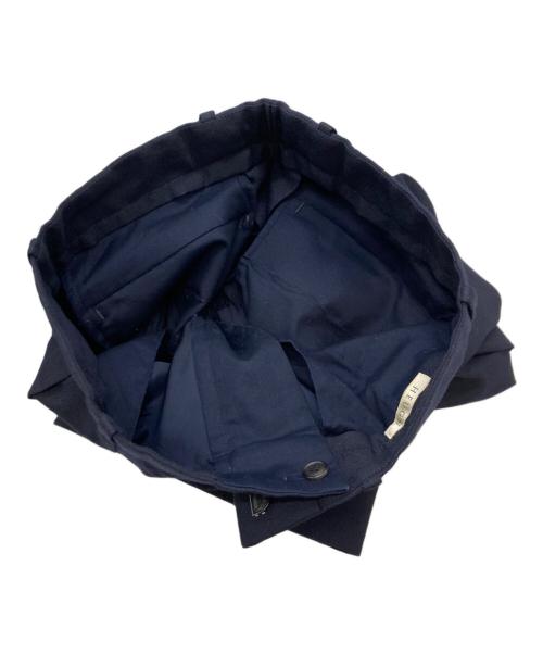 HEUGN（ユーゲン）HEUGN (ユーゲン) ウール2インプリーツテーパードパンツ ネイビー サイズ:3の古着・服飾アイテム