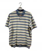 POLO RALPH LAURENポロ・ラルフローレン）の古着「ボーダーポロシャツ」｜ベージュ×ブルー