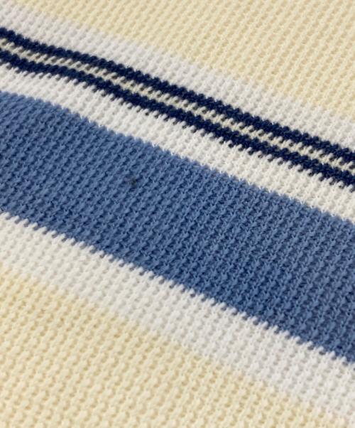 POLO RALPH LAUREN（ポロ・ラルフローレン）POLO RALPH LAUREN (ポロ・ラルフローレン) ボーダーポロシャツ ベージュ×ブルー サイズ:Lの古着・服飾アイテム