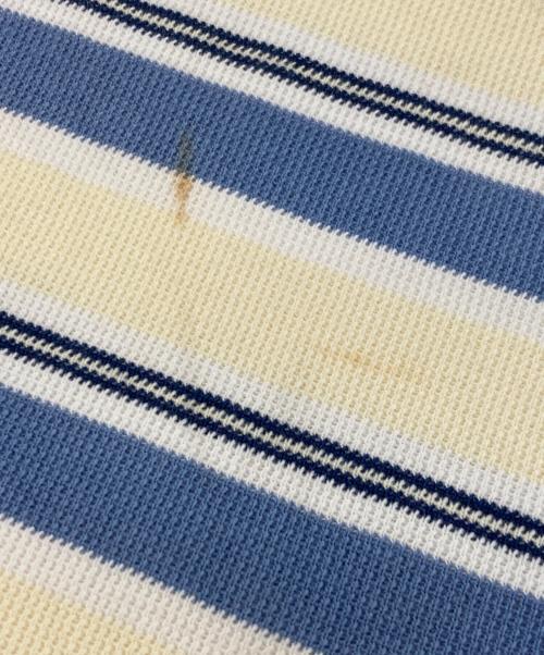 POLO RALPH LAUREN（ポロ・ラルフローレン）POLO RALPH LAUREN (ポロ・ラルフローレン) ボーダーポロシャツ ベージュ×ブルー サイズ:Lの古着・服飾アイテム