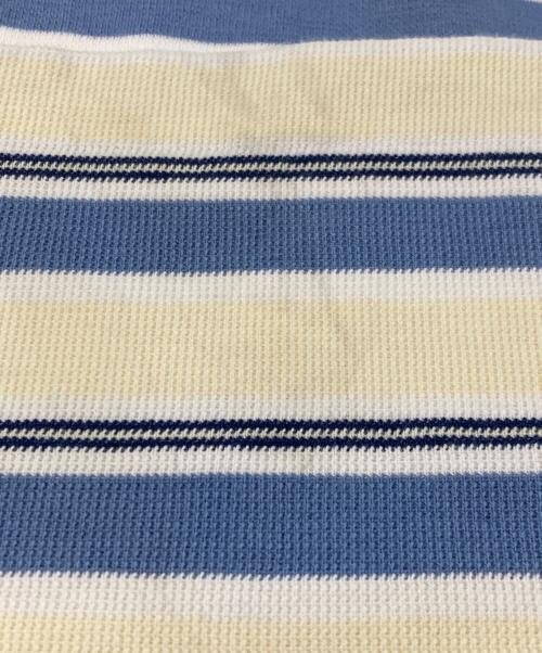 POLO RALPH LAUREN（ポロ・ラルフローレン）POLO RALPH LAUREN (ポロ・ラルフローレン) ボーダーポロシャツ ベージュ×ブルー サイズ:Lの古着・服飾アイテム