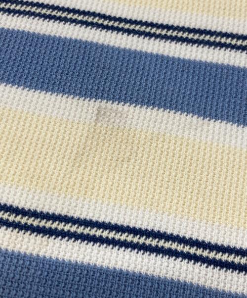 POLO RALPH LAUREN（ポロ・ラルフローレン）POLO RALPH LAUREN (ポロ・ラルフローレン) ボーダーポロシャツ ベージュ×ブルー サイズ:Lの古着・服飾アイテム