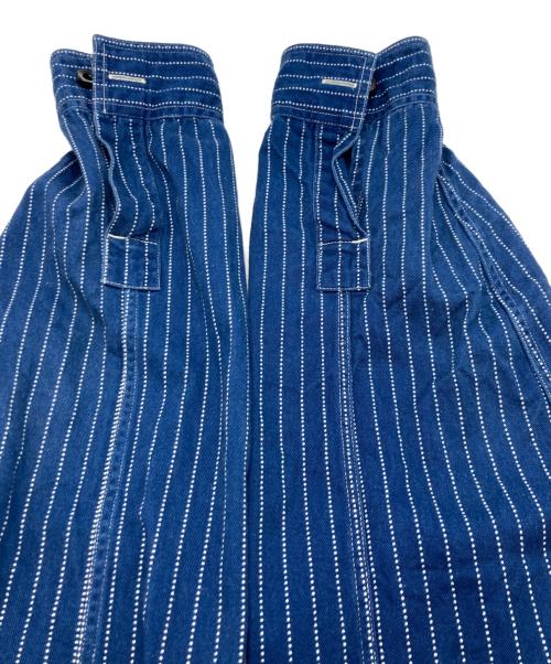 SUGAR CANE（シュガーケーン）SUGAR CANE (シュガーケーン) FICTION ROMANCE 8.5oz. WABASH STRIPE WORK SHIRT ブルー サイズ:Ｍの古着・服飾アイテム