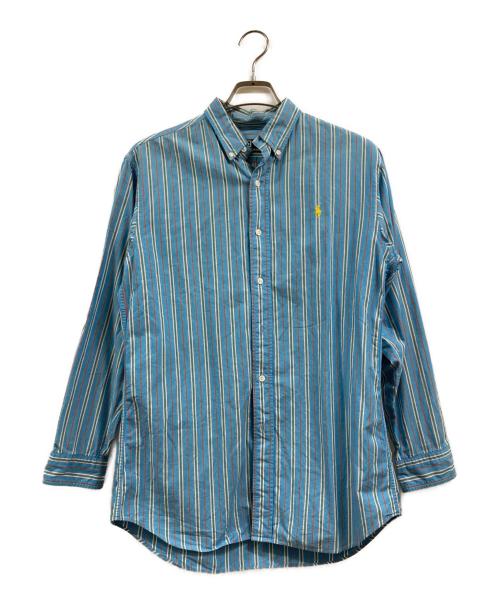 POLO RALPH LAUREN（ポロ・ラルフローレン）POLO RALPH LAUREN (ポロ・ラルフローレン) ストライプBDシャツ ブルー サイズ:170の古着・服飾アイテム