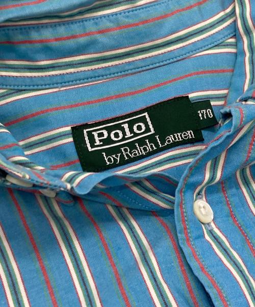 POLO RALPH LAUREN（ポロ・ラルフローレン）POLO RALPH LAUREN (ポロ・ラルフローレン) ストライプBDシャツ ブルー サイズ:170の古着・服飾アイテム