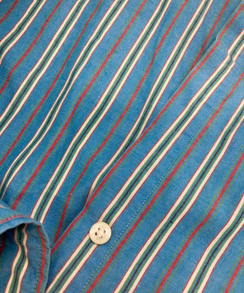 POLO RALPH LAUREN（ポロ・ラルフローレン）POLO RALPH LAUREN (ポロ・ラルフローレン) ストライプBDシャツ ブルー サイズ:170の古着・服飾アイテム
