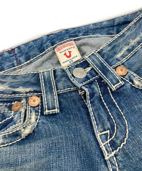 TRUE RELIGION（トゥルー レリジョン）TRUE RELIGION (トゥルー レリジョン) JOEY BIG T フレアデニム インディゴ サイズ:24の古着・服飾アイテム
