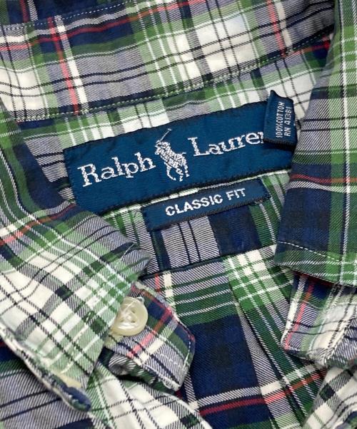 POLO RALPH LAUREN（ポロ・ラルフローレン）POLO RALPH LAUREN (ポロ・ラルフローレン) チェックシャツ グリーン×ネイビー サイズ:Ｍの古着・服飾アイテム