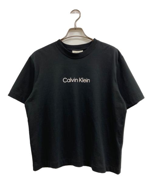 Calvin Klein Jeans（カルバンクラインジーンズ）Calvin Klein Jeans (カルバンクラインジーンズ) ショートスリーブリラックススタンダードロゴクルーネックTシャツ ブラック サイズ:Sの古着・服飾アイテム