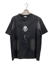 chikashitu+（チカシツプラス）の古着「Destroy skull Cat T Shirts」｜ブラック