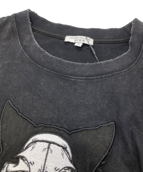 chikashitu+（チカシツプラス）chikashitu+ (チカシツプラス) Destroy skull Cat T Shirts ブラック サイズ:2の古着・服飾アイテム