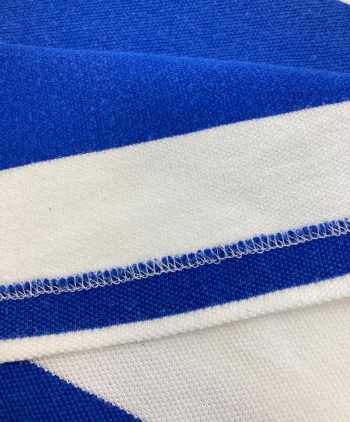 POLO RALPH LAUREN（ポロ・ラルフローレン）POLO RALPH LAUREN (ポロ・ラルフローレン) ビックロゴポロシャツ ホワイト×ブルー サイズ:XSの古着・服飾アイテム