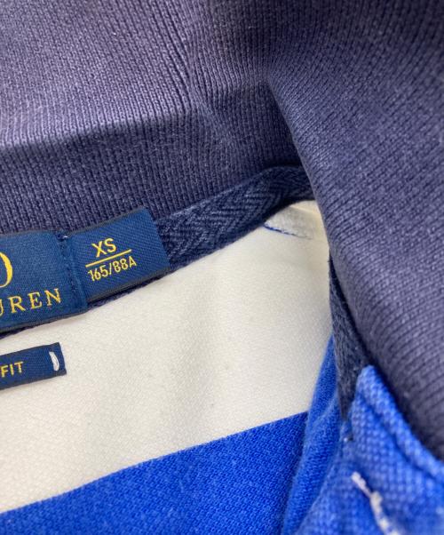 POLO RALPH LAUREN（ポロ・ラルフローレン）POLO RALPH LAUREN (ポロ・ラルフローレン) ビックロゴポロシャツ ホワイト×ブルー サイズ:XSの古着・服飾アイテム