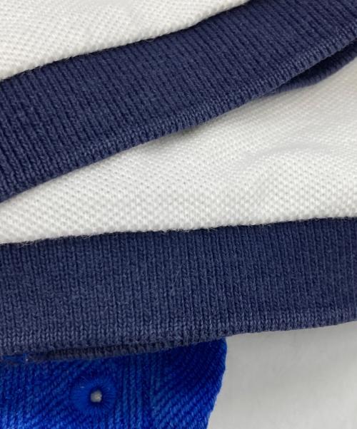 POLO RALPH LAUREN（ポロ・ラルフローレン）POLO RALPH LAUREN (ポロ・ラルフローレン) ビックロゴポロシャツ ホワイト×ブルー サイズ:XSの古着・服飾アイテム