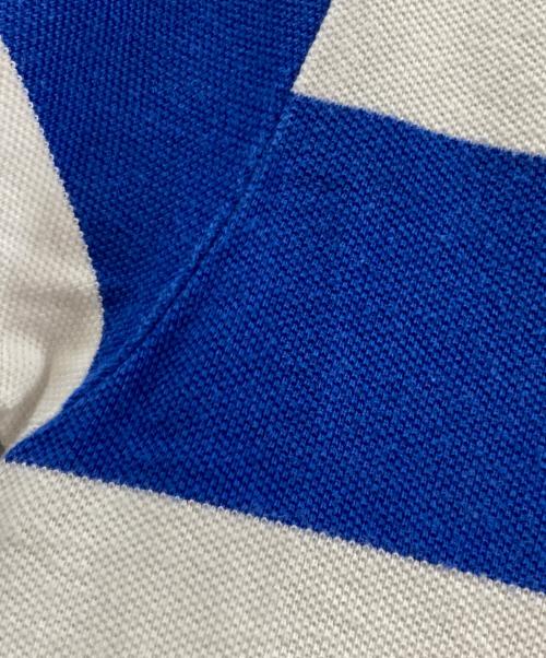 POLO RALPH LAUREN（ポロ・ラルフローレン）POLO RALPH LAUREN (ポロ・ラルフローレン) ビックロゴポロシャツ ホワイト×ブルー サイズ:XSの古着・服飾アイテム
