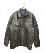 GAPギャップ）の古着「レザーカーコート OLD GAP」｜ブラウン