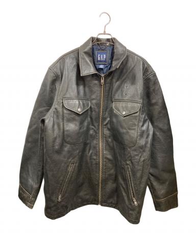 中古・古着通販】GAP (ギャップ) レザーカーコート OLD GAP ブラウン