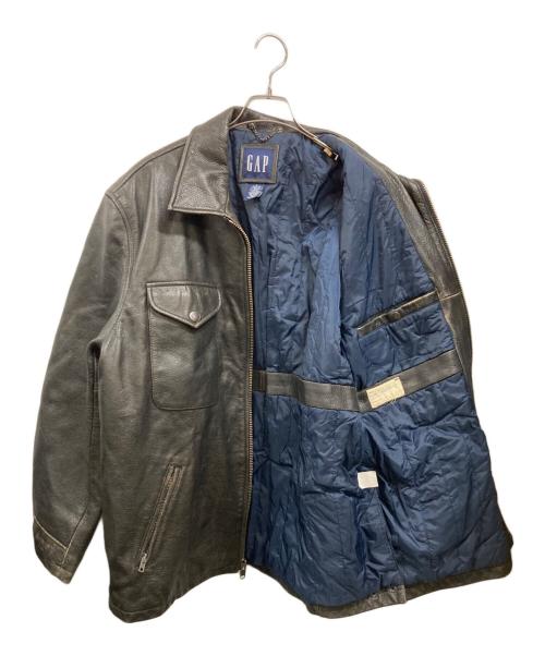 GAP（ギャップ）GAP (ギャップ) レザーカーコート OLD GAP ブラウン サイズ:Ⅼの古着・服飾アイテム