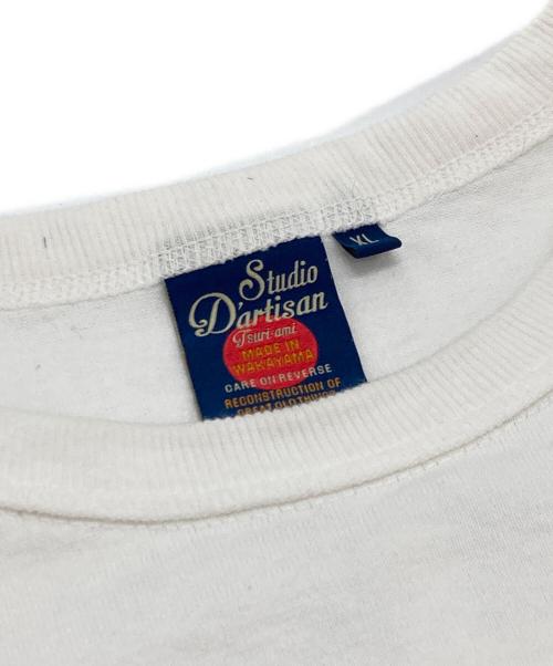 STUDIO D'ARTISAN（ステュディオダルチザン）STUDIO D'ARTISAN (ステュディオダルチザン) 吊り編みプリントTシャツ ホワイト サイズ:XLの古着・服飾アイテム