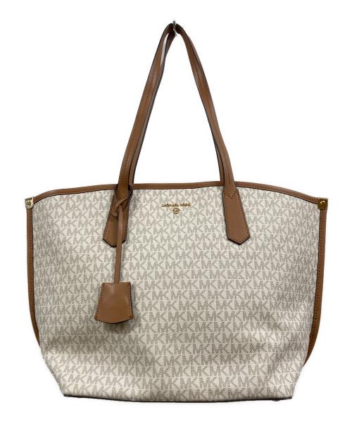 MICHAEL KORS（マイケルコース）MICHAEL KORS (マイケル・コース) トートバッグ ブラウン×ホワイトの古着・服飾アイテム