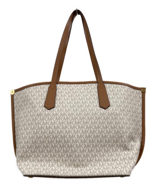 MICHAEL KORS（マイケルコース）MICHAEL KORS (マイケル・コース) トートバッグ ブラウン×ホワイトの古着・服飾アイテム