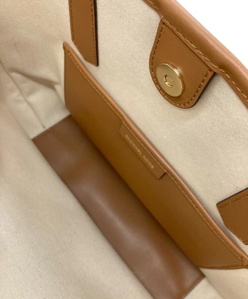 MICHAEL KORS（マイケルコース）MICHAEL KORS (マイケル・コース) トートバッグ ブラウン×ホワイトの古着・服飾アイテム