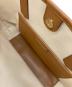 中古・古着 MICHAEL KORS (マイケル・コース) トートバッグ ブラウン×ホワイト：10000円