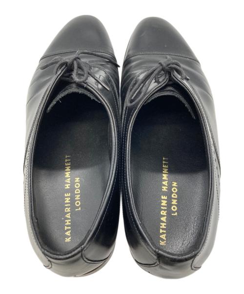 KATHARINE HAMNETT（キャサリンハムネット）KATHARINE HAMNETT (キャサリンハムネット) レザーシューズ ブラック サイズ:25.5cmの古着・服飾アイテム