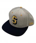 stussyステューシー）の古着「キャップ」｜グレー×ブラック